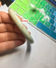 Load image into Gallery viewer, 59.5mm Certified Type A 100% Natural sunny green/yellow Jadeite Jade bangle D53-2599