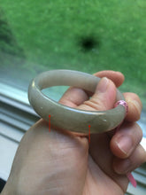 Load image into Gallery viewer, 50.5mm Certified Type A 100% Natural icy gary/green/brown oval Jadeite Jade bangle Z57-5353