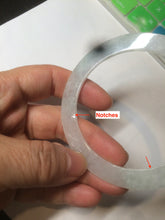 Load image into Gallery viewer, 57mm certified Type A 100% Natural sunny green/purple flat style Jadeite jade bangle N110