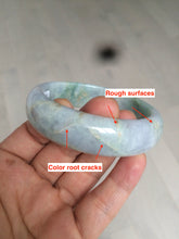 Load image into Gallery viewer, 57.6mm certified type A 100% Natural green yellow purple jadeite jade bangle K94-9897