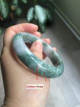 Load image into Gallery viewer, 57.5mm Certified Type A 100% Natural green/white Jadeite Jade bangle R59-1301
