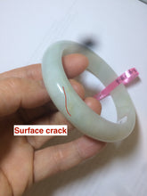 Load image into Gallery viewer, 57.2mm certified Type A 100% Natural light green/white Jadeite Jade bangle AB21-6215