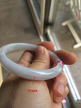 Load image into Gallery viewer, 51.3mm Certified Type A 100% Natural light purple jadeite jade bangle U12-3156