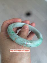 Load image into Gallery viewer, 56.6mm Certified Type A 100% Natural sunny green Jadeite Jade bangle U97-0543