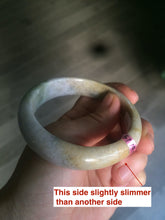 Load image into Gallery viewer, 58.5mm Certified 100% natural Type A green/brown/purple jadeite jade bangle Q51-3369
