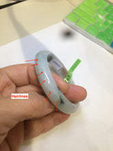 Load image into Gallery viewer, 52.7mm certified Type A 100% Natural green/brown/white Jadeite Jade bangle AE22-3033