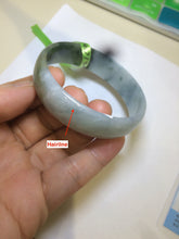 Load image into Gallery viewer, 52.4mm certified Type A 100% Natural light green/white thin Jadeite Jade bangle Y101-7332
