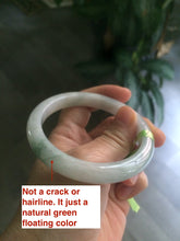 Load image into Gallery viewer, 56.4mm Type A 100% Natural light green Jadeite Jade bangle Q32