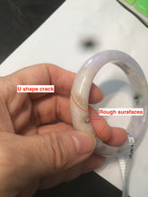 Load image into Gallery viewer, 54mm 100% natural type A certified light green/purple/red jadeite jade bangle AM2-1588