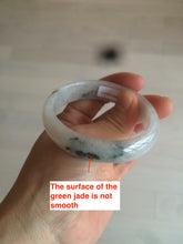 Load image into Gallery viewer, 50.8mm certified type A 100% Natural light green white oval Jadeite Jade bangle AB86-2856
