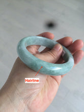Load image into Gallery viewer, 58.5mm certificated Type A 100% Natural green Jadeite Jade bangle Y111-0484