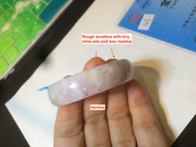 Load image into Gallery viewer, 50mm certified Type A 100% Natural green/purple/yellow (FU LU SHOU) Jadeite Jade bangle AS46-2626