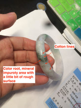 Load image into Gallery viewer, 54.5mm certified Type A 100% Natural green/purple/yellow (FU LU Shou)  jadeite jade bangle AB71-9798