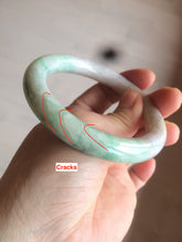 Load image into Gallery viewer, 56mm certified 100% natural sunny green/white/purple/yellow round cut jadeite jade bangle AF9-8927