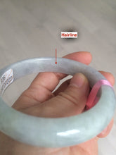 Load image into Gallery viewer, 57.9mm certified Type A 100% Natural light green/purple Jadeite Jade bangle AB39-3905