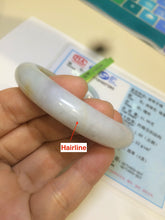 Load image into Gallery viewer, 53.7mm certificated Type A 100% Natural light blue/green/yellow/purple Jadeite Jade bangle AK34-7263