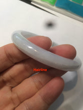 Load image into Gallery viewer, 54.9mm certified type A 100% Natural white green jadeite jade bangle AQ9-4205