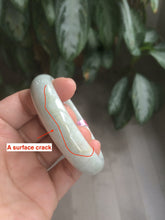 Load image into Gallery viewer, 57.7mm certificated type A 100% Natural light green/white Jadeite Jade bangle AB54-0003