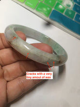 Load image into Gallery viewer, 56mm 100% natural certified icy sunny green/red/white jadeite jade bangle AT52-8745