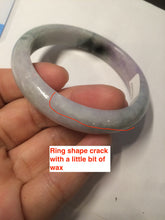Load image into Gallery viewer, 54.5mm certified Type A 100% Natural green/purple/white  jadeite jade bangle AB69-9790