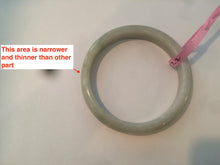 Load image into Gallery viewer, 57.5mm Certified Type A 100% Natural light green Jadeite Jade bangle AQ44
