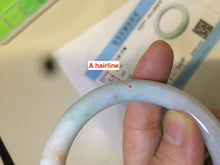 Load image into Gallery viewer, 52mm certified Type A 100% Natural green/orange/white round cut Jadeite Jade bangle R72-5679