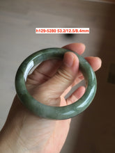 Load image into Gallery viewer, Sale! 49-54mm certified Type A 100% Natural dark green/white/black Jadeite Jade bangle with defects group GC30