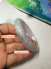 Load image into Gallery viewer, 56.2 mm certified Type A 100% Natural light green/yellow/purple Jadeite Jade bangle AD89-0367