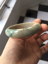 Load image into Gallery viewer, 54.7mm Certified Type A 100% Natural green/yellow Jadeite Jade bangle KS24-7532
