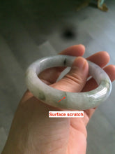 Load image into Gallery viewer, 50.5mm Certified type A 100% Natural light green/purple Jadeite Jade bangle D51-3534