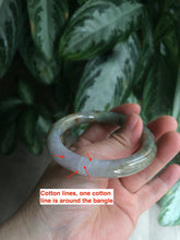 Load image into Gallery viewer, 53.5mm certified Type A 100% Natural green/purple/brown round cut Jadeite Jade bangle Y108-1424