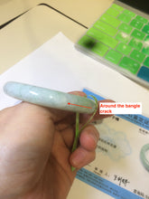 Load image into Gallery viewer, 53mm Certified Type A 100% Natural light green/purple Jadeite jade bangleZ90-2746