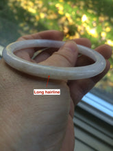 Load image into Gallery viewer, 56.4mm Certified Type A 100% Natural light purple/white/yellow round cut Jadeite Jade bangle F73-5254