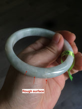 Load image into Gallery viewer, 56.6mm type A 100% Natural white/light green/yellow jadeite jade bangle AC18