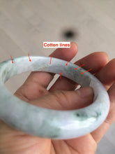 Load image into Gallery viewer, 56mm certificated Type A 100% Natural light green/purple Jadeite Jade bangle L126-9559
