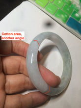 Load image into Gallery viewer, 57mm Certificated Type A 100% Natural green/white oval jadeite jade bangle D89-7164