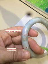 Load image into Gallery viewer, 56mm certified 100% Natural type A chubby round cut light green/purple Jadeite Jade bangle AJ20-4826