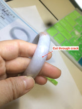 Load image into Gallery viewer, 51mm type A 100% natural certified green/purple/red jadeite jade bangle U80-0744((Clearance item with big defects)