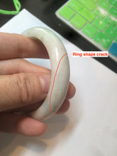 Load image into Gallery viewer, 54.4mm certified type A 100% Natural sunny green/white/brown jadeite jade bangle AT19-3318