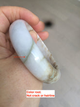 Load image into Gallery viewer, 55mm type A 100% Natural light purple white Jadeite Jade bangle AM1