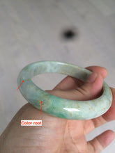 Load image into Gallery viewer, 56.5mm certified 100% natural Type A sunny green/brown jadeite jade bangle E41-2735