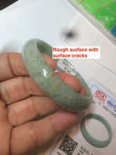 Load image into Gallery viewer, 50mm Certified Type A 100% Natural apple green oval Jadeite Jade bangle D67-9740