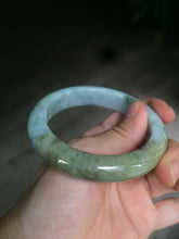 Load image into Gallery viewer, 57.4mm Certified Type A 100% Natural green/brown jadeite jade bangle E59-2113
