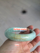 Load image into Gallery viewer, 55.8mm Certified type A 100% Natural green yellow Jadeite bangle Y121-2487