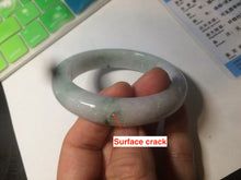 Load image into Gallery viewer, 53.5mm certified 100% natural Type A green purple jadeite jade bangle AQ15-1709