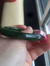 Load image into Gallery viewer, 51.9 mm 100% Natural  dark green nephrite Jade (碧玉) bangle KS-16