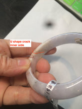 Load image into Gallery viewer, 54mm 100% natural type A certified light green/purple/red jadeite jade bangle AM2-1588