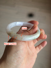 Load image into Gallery viewer, 53.6mm 100% natural Type A light green/red/purple (FU LU SHOU, 福禄寿) jadeite jade bangle W84-4031