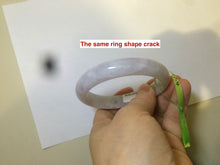 Load image into Gallery viewer, 55.9mm certified 100% natural green/white/purple jadeite jade bangle Z69-5705
