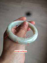 Load image into Gallery viewer, 55.6mm 100% natural certified sunny green/white jadeite jade bangle W81-3323